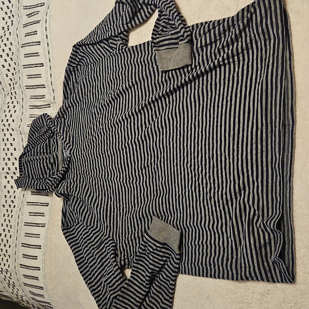 J. Crew Men's Stripped Thin Hoodie Size Xl